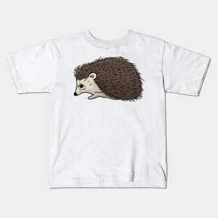 Cute hedgehog hand drawn walking to the left Kids T-Shirt